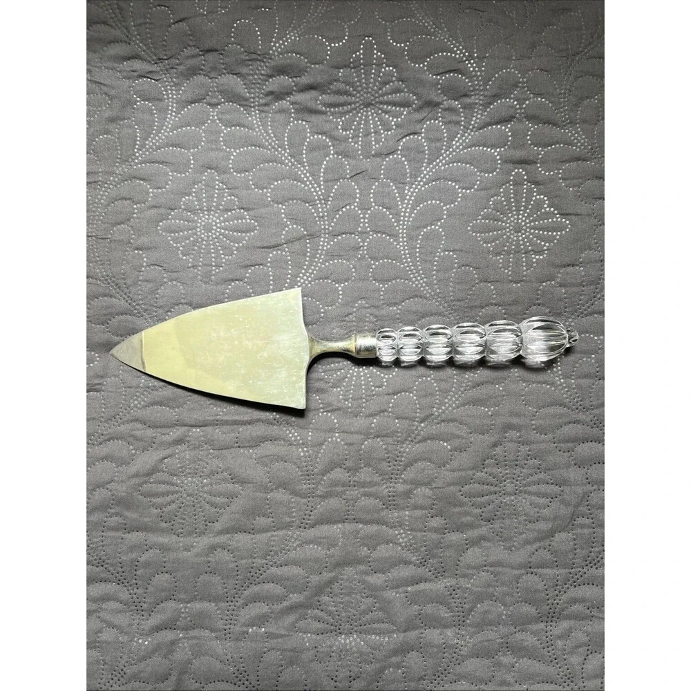 Vintage Mikasa Cake Server Crystal Silver Plate Red Velvet Box Serverware Home